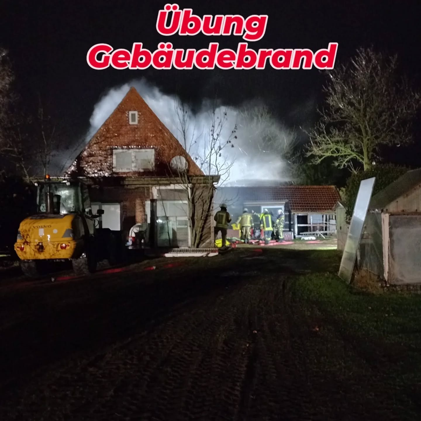 Letzte Übung des Jahres: Wohngebäudebrand